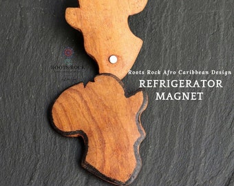 African Wooden Refrigerator Magnet