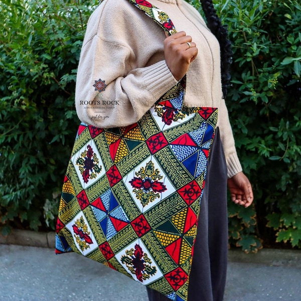 Tote Bag/ Ankara Tote Bag/ Reusable Tote bag/ African Print Bag/ Ankara Bag/ Canvas Shopper/African Bag/ Shopping Bag/ Kente Bag