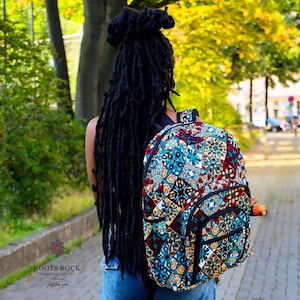 Großer Rucksack / afrikanische Drucktasche / Rucksack / Kente / Reisetasche / afrikanische Tasche / Ankara Baumwollrucksack
