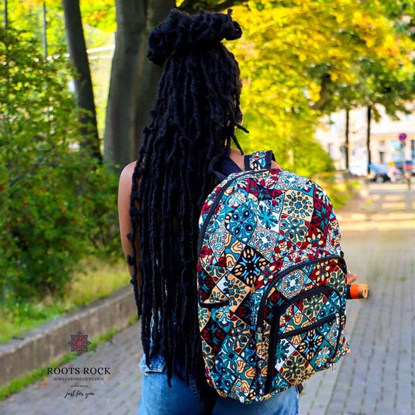 Großer Rucksack / afrikanische Drucktasche / Rucksack / Kente / Reisetasche / afrikanische Tasche / Ankara Baumwollrucksack