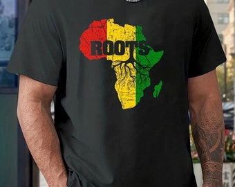 Africa Unite Black Power/ Men's T-Shirt - Casual Short Sleeve T-Shirt for Summer, Spring, and Fall - Perfect Gift Idea/ Unisex T-Shirt