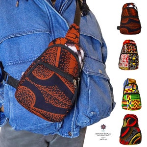 Sling Bag/ Crossbody Bag/ Travelling Bag/ African Bag/ Chest Bag/ Holiday Gift For Men Women/ Shoulder Backpack/ Sling image 1