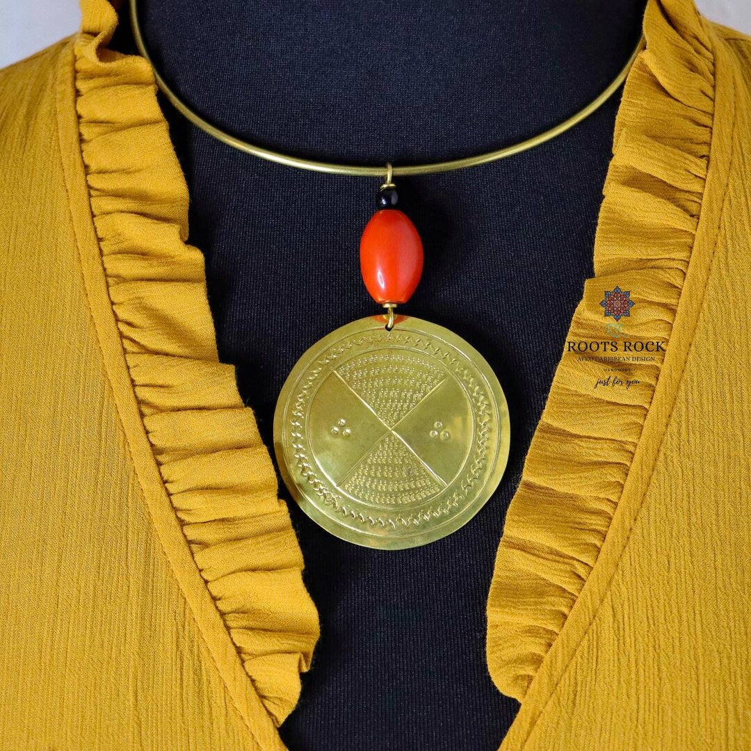 African Women Necklace, Kenyan Brass Jewellery, African Necklace, Brass