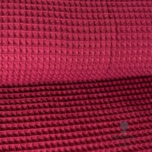 Waffle Piqué Cotton Fabric by the yard/ Waffle Fabric/ Uni Waffle Fabric by the metre/ Cotton Fabric by the yard/ Cotton Fabric by the metre