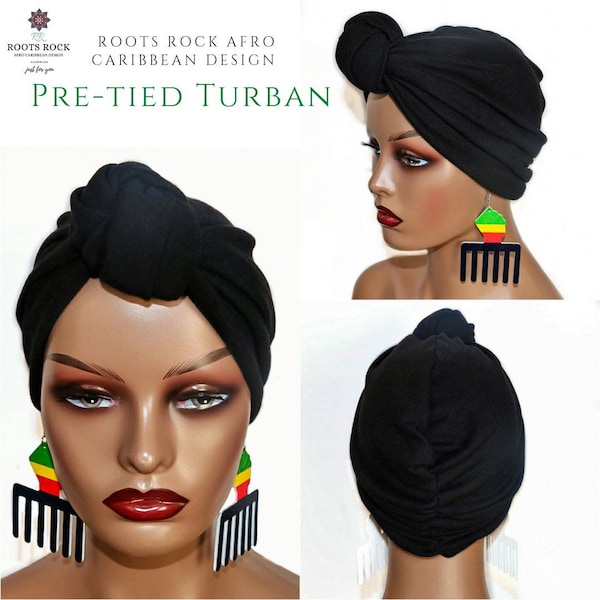 Vorgebundener Turban/ Turbanmütze/ Turbanmütze / Kopftuch / Turbanmütze für Damen und Herren / Krebsmütze / Chemo Cap / Turban Headwrap