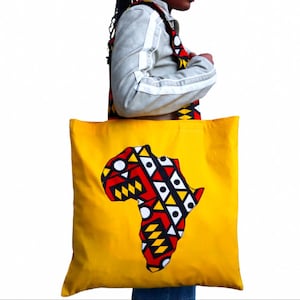Africa Tote Bag/ Ankara Tote Bag/ Reusable fabric bag/ African Print Bag/ Ankara Bag/ Canvas Shopper/ Shopping Bag/ Handmade Bag