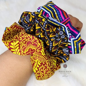 Scrunchie Ankara/Scrunchies per capelli Ankara/Scrunchies con stampa Ankara/Scrunchies per capelli/Scrunchies/Tessuto africano/accessori per capelli/Scrunchie in cotone