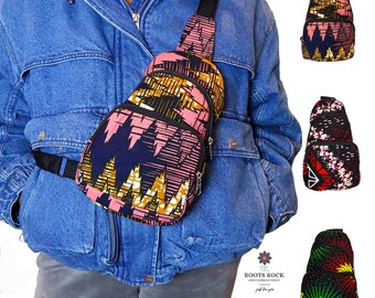 Sling Bag/ Crossbody Bag/ Travelling Bag/ African Bag/ Chest Bag/ Holiday Gift For Men Women/ Shoulder Backpack/ Sling