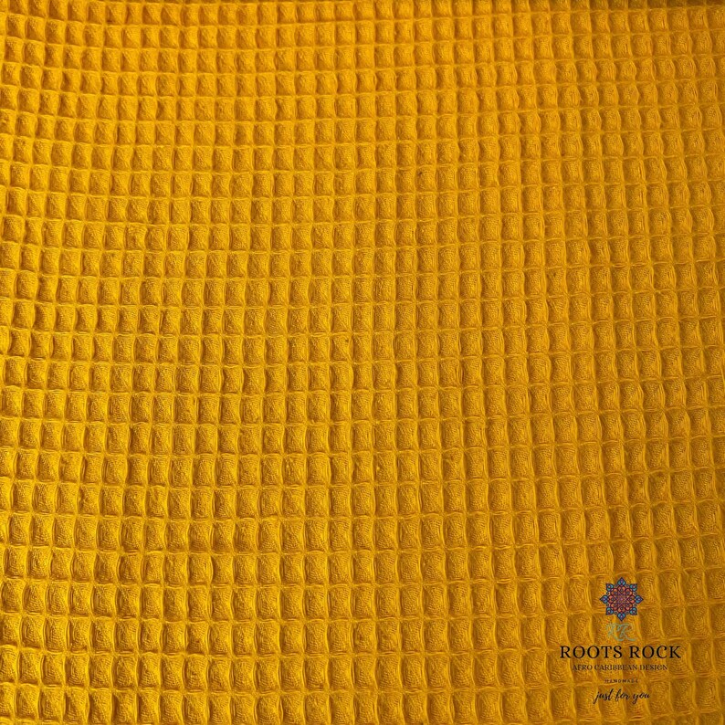 Waffle Piqué Cotton Fabric by the Yard/ Waffle Fabric/ Uni Waffle