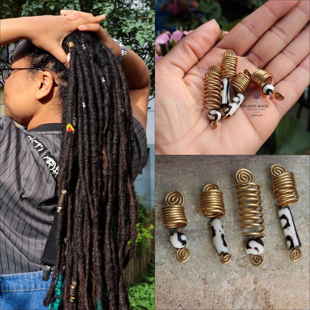 Rasta Brass Loc Jewellery, Loc Jewellery, Dreadlock Hair Accessories, Beads  for Braids, Hair Jewellery, Rasta Jewellery, Brass Jewellery 