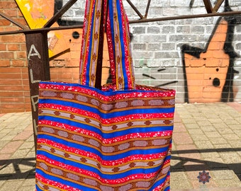 Handmade Ankara Tote Bag: African Print Reusable Shopper
