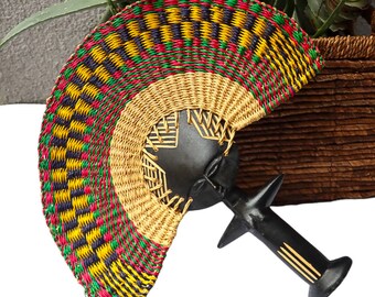 Ghana Woven Fan/ Bolga Fan/ Woven Hand Fan/ African Straw Fan/ Wall Decor /Handmade Fan/Wedding Fan/Bolga Fans Ghana/Straw Woven Fan