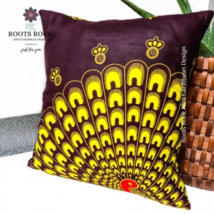 Handmade Ankara Pillow Cover: African Print Cotton Cushion