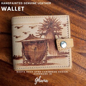 Cartera de cuero africano / Cartera de hombres / Cartera de cuero hecha a mano / Billfold de cuero /