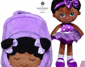 Plush Toy Afro Doll / Plush Toy/ Black soft toy doll for Kids/ Black Baby Doll/ Doll for Children/cuddly toy/ Toys for Girls/ Stuffed Toy