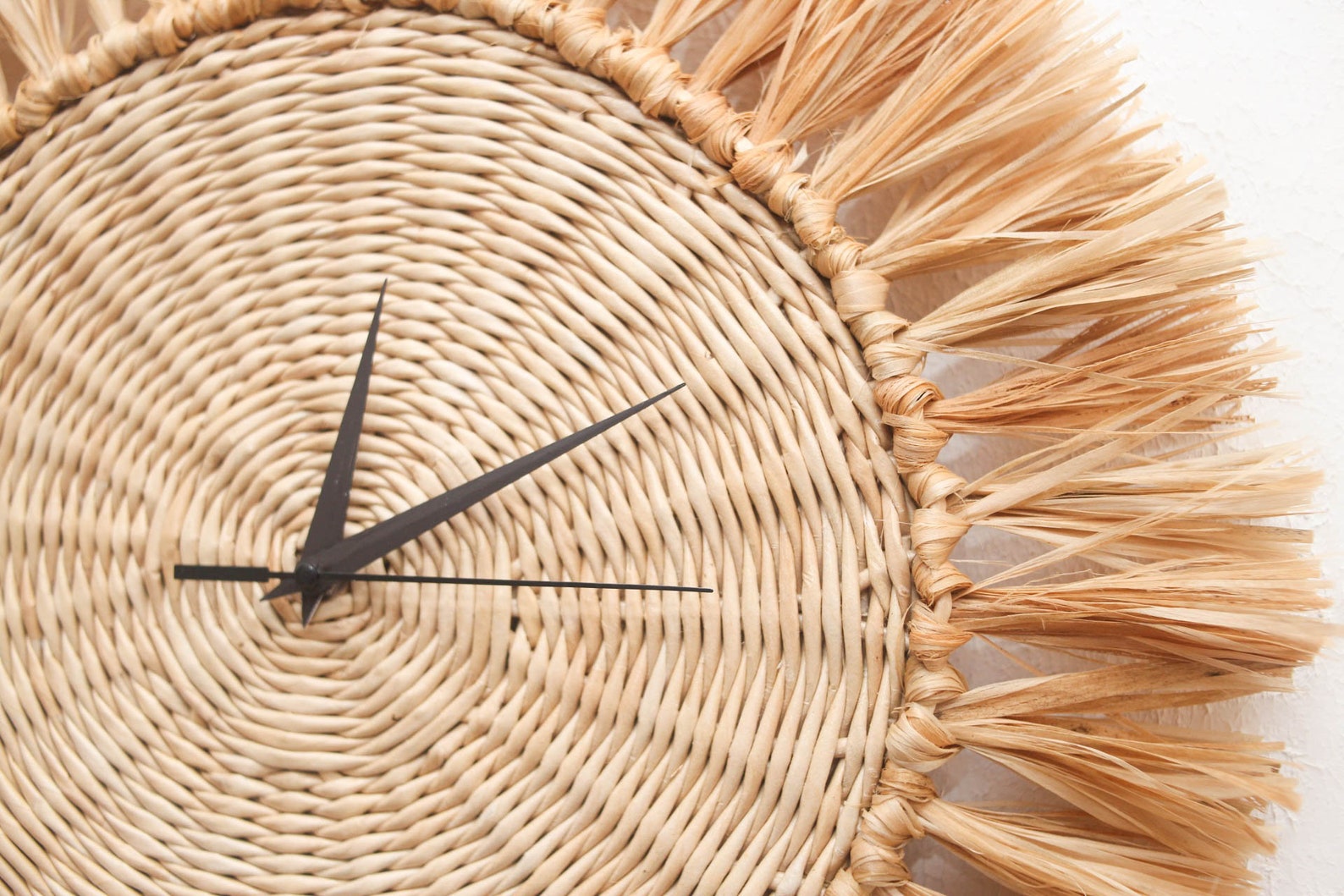 Wall clocks wicker / farmhouse clock / minimalist wall clock Etsy