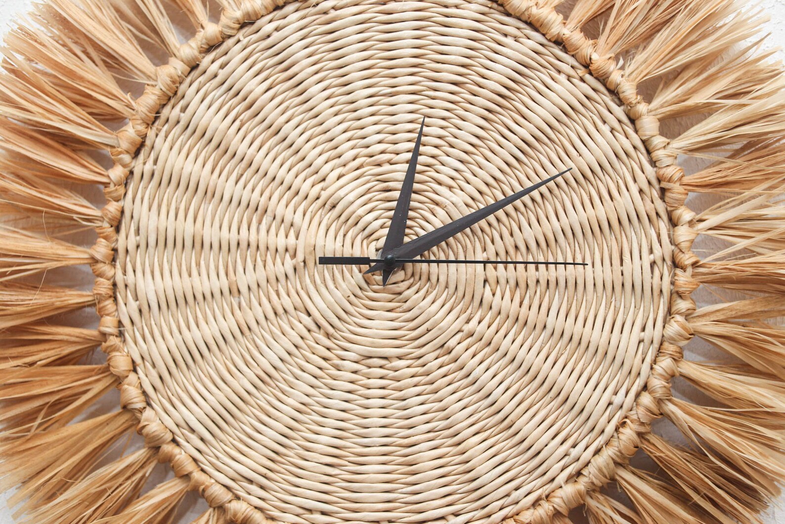 Wall clocks wicker / farmhouse clock / minimalist wall clock Etsy