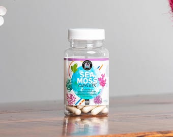 Wildcrafted Irish Sea Moss Capsules - Herbal Vegan Supplement (60 Count)