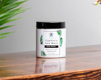 Whipped Sea Moss Body Butter, Natural Hydrating Vegan Cream