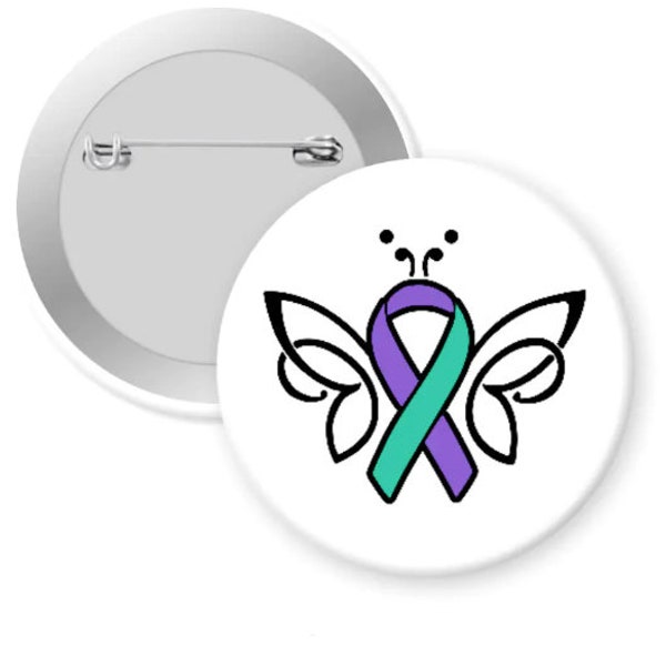 Semicolon Angel Suicide Prevention Awareness Ribbon Button Pin Magnet Mirror Keychain Bottle Opener Bookmark Grief Loss In Loving Memory