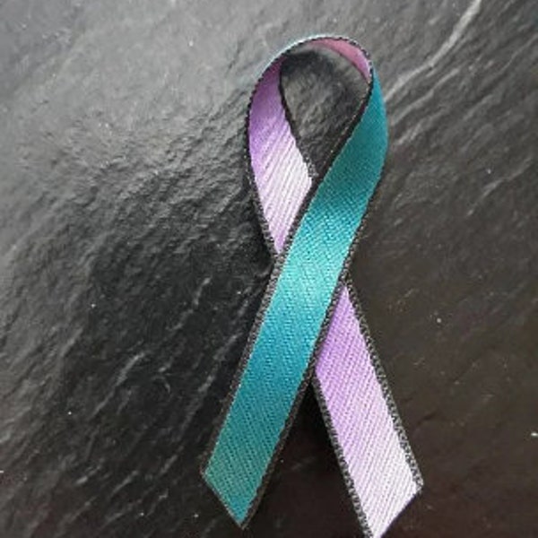 Suicide Awareness Prevention Ribbon Pin Jewelry Suicide Prevention Teal Purple Memorial Gift Mother Daughter Father Son Sister Brother