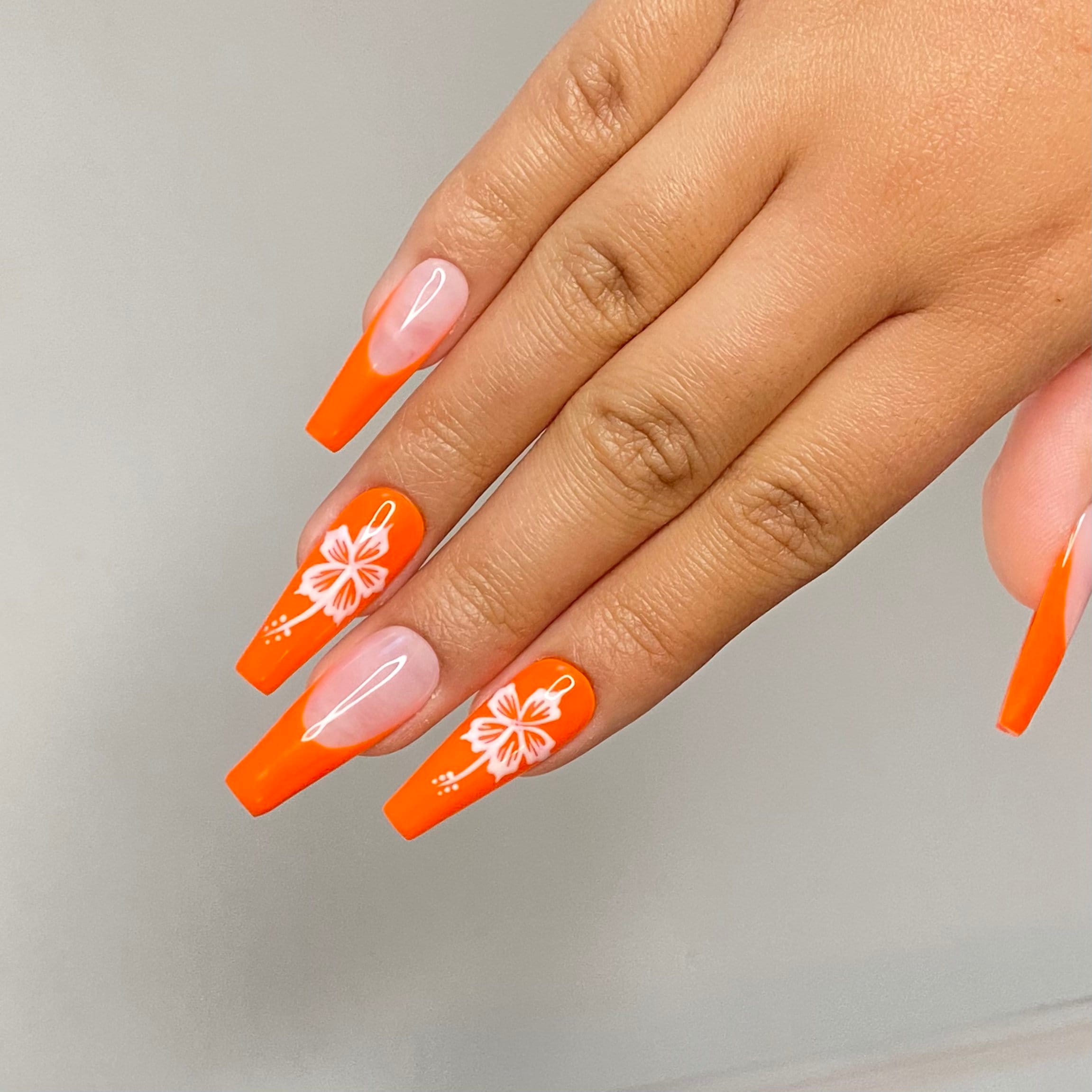 Orange Nails - Etsy