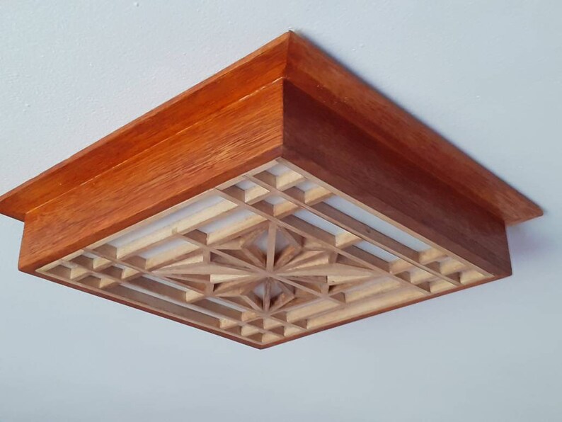 Japanese Ceiling Light Lamp Kumiko/Shoji Style Model 2 Etsy