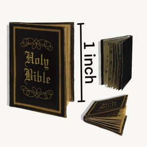 Libro en miniatura de resumen de la Biblia, Libros pequeños, Mini escritura y versos con resúmenes, DIY de bolsillo imprimible, Herramienta, Regalo, Tratado, Casa de muñecas