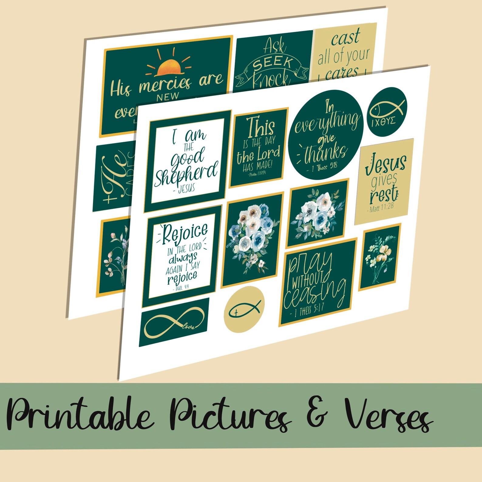 Prayer Board Kit Prayer Wall Printable, Scriptural Headers With Bible ...