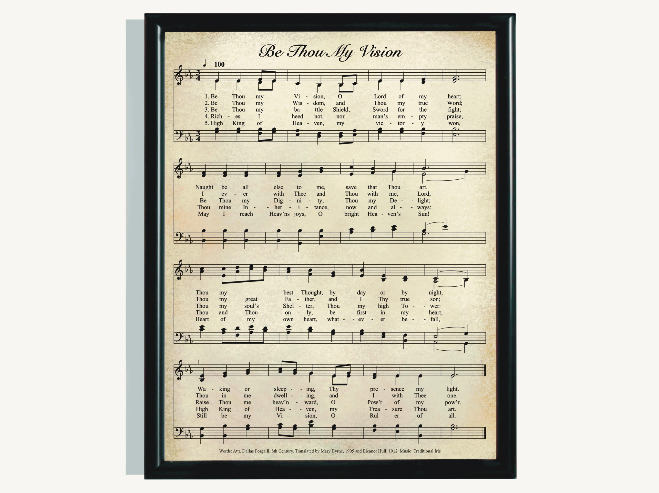 Be Thou My Vision Hymn Printable | Hymn Wall Art, Christian Decor ...