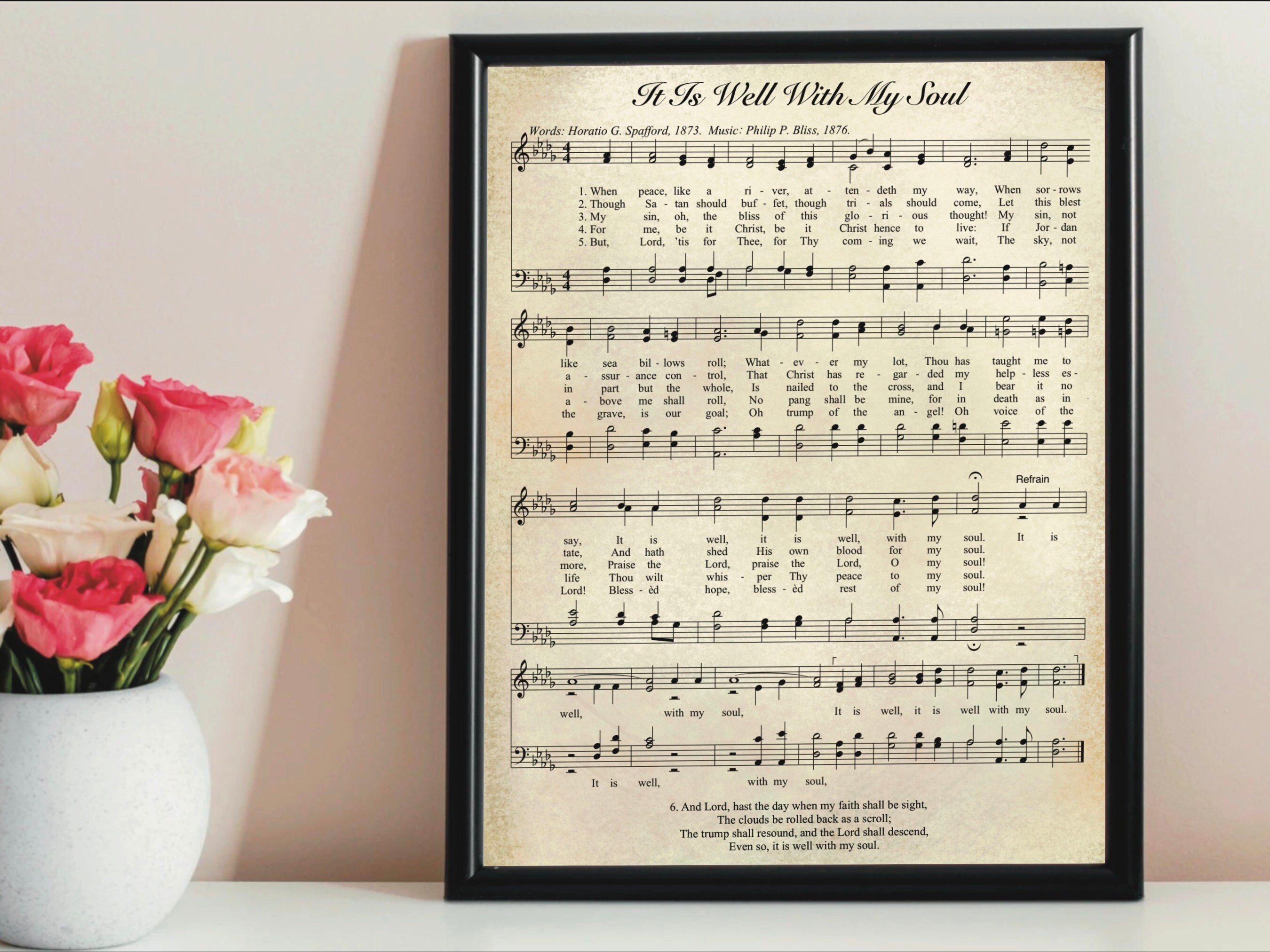 It is Well With My Soul Hymn Printable Hymn Wall Art - Etsy