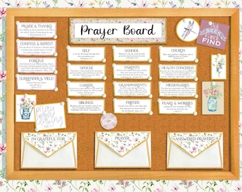 Prayer Board Kit Prayer Wall Printable Scriptural Headers With Bible