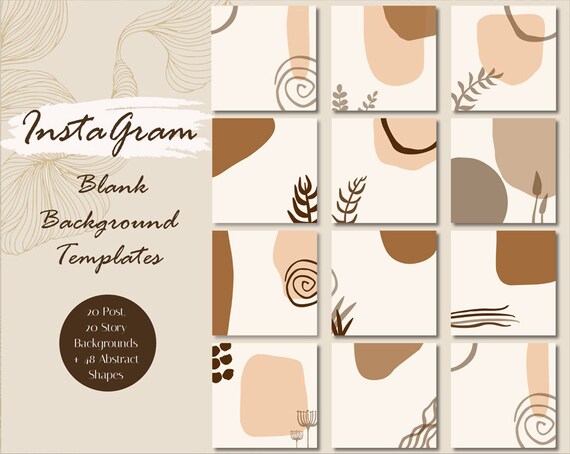 40 Instagram Templates Blank Insta Backgrounds Abstract | Etsy