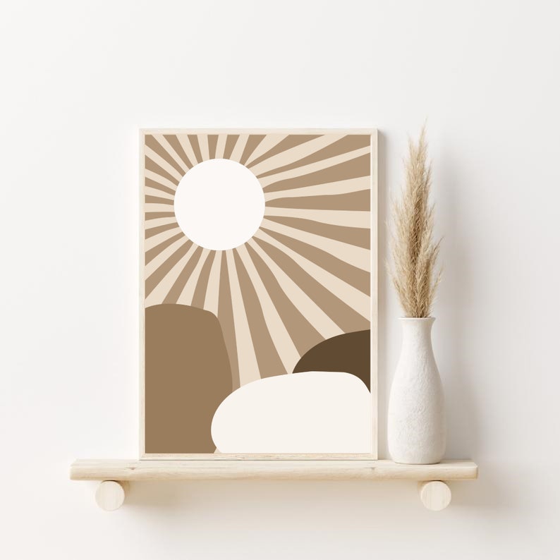 Wall Art Set Boho Art Set of 4 Prints Gallery Art Set Boho Etsy