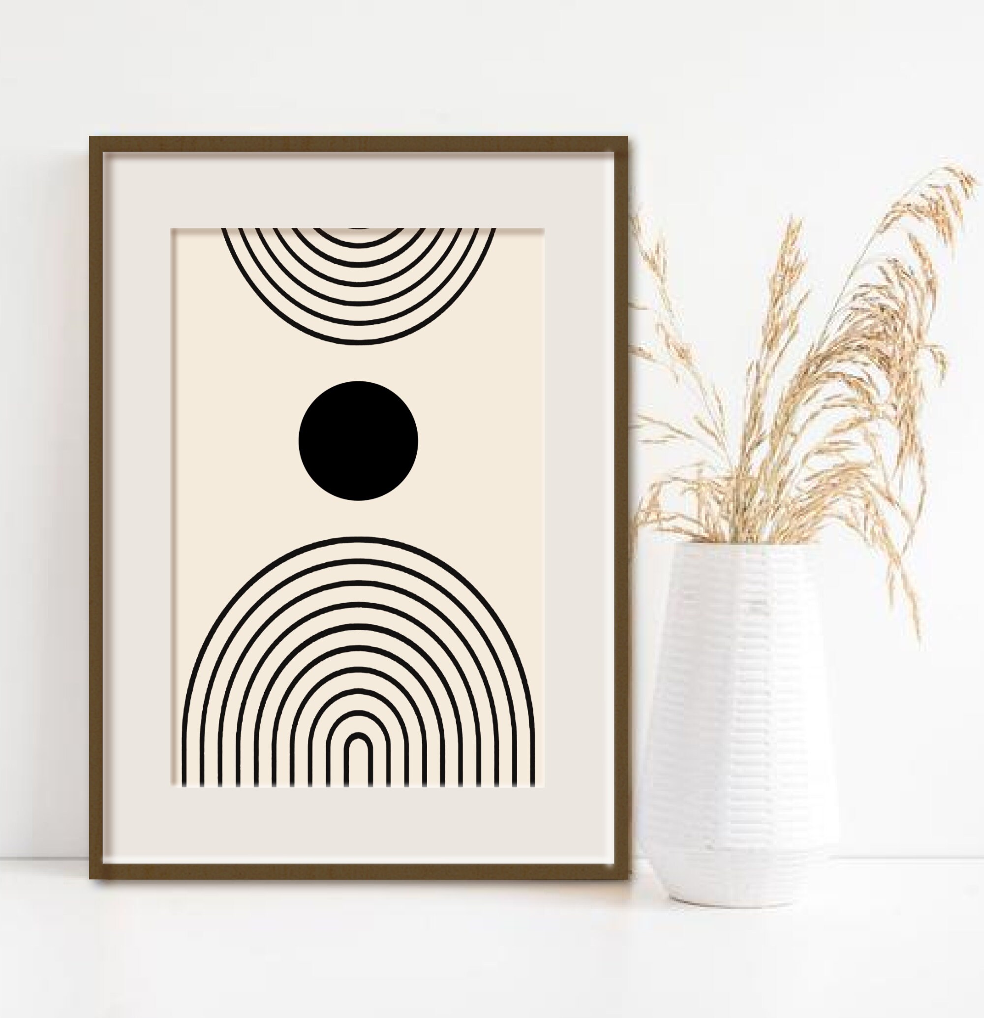 WAll Art Set of 4 Prints Boho Black Art Prints Gallery Set Etsy