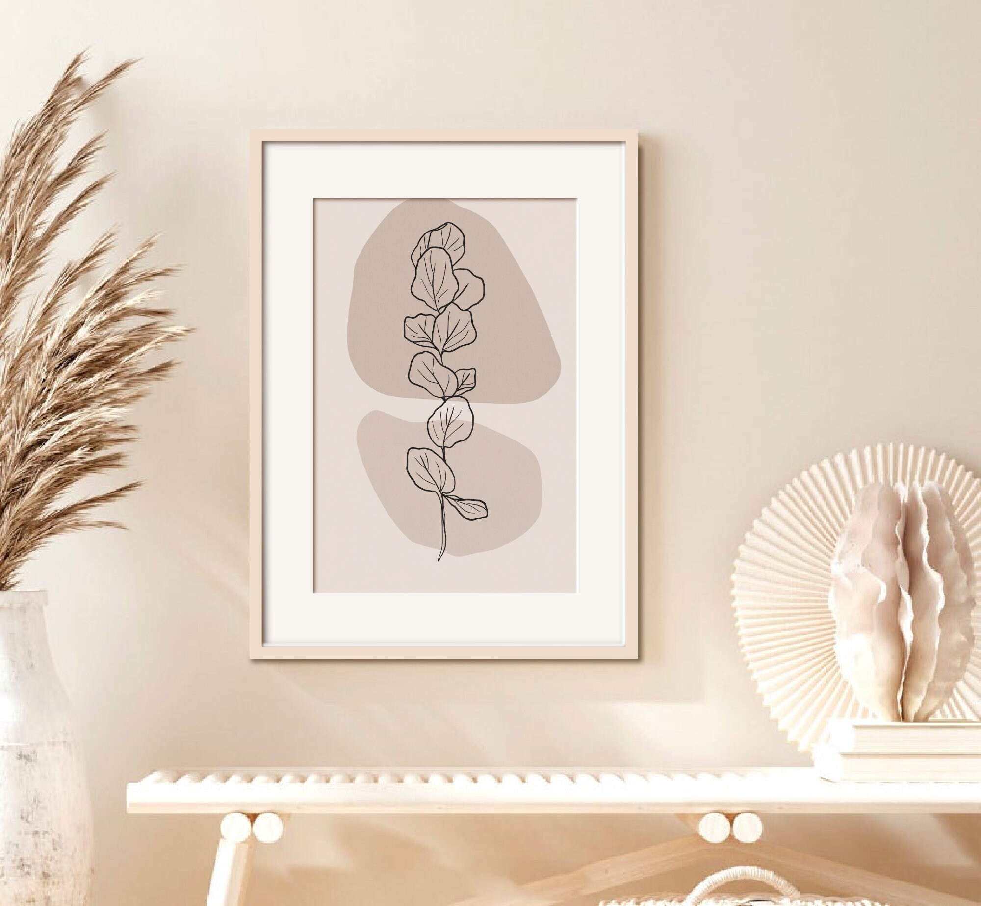 Line Art Botanical Printable Wall Art Digital Printable Art - Etsy