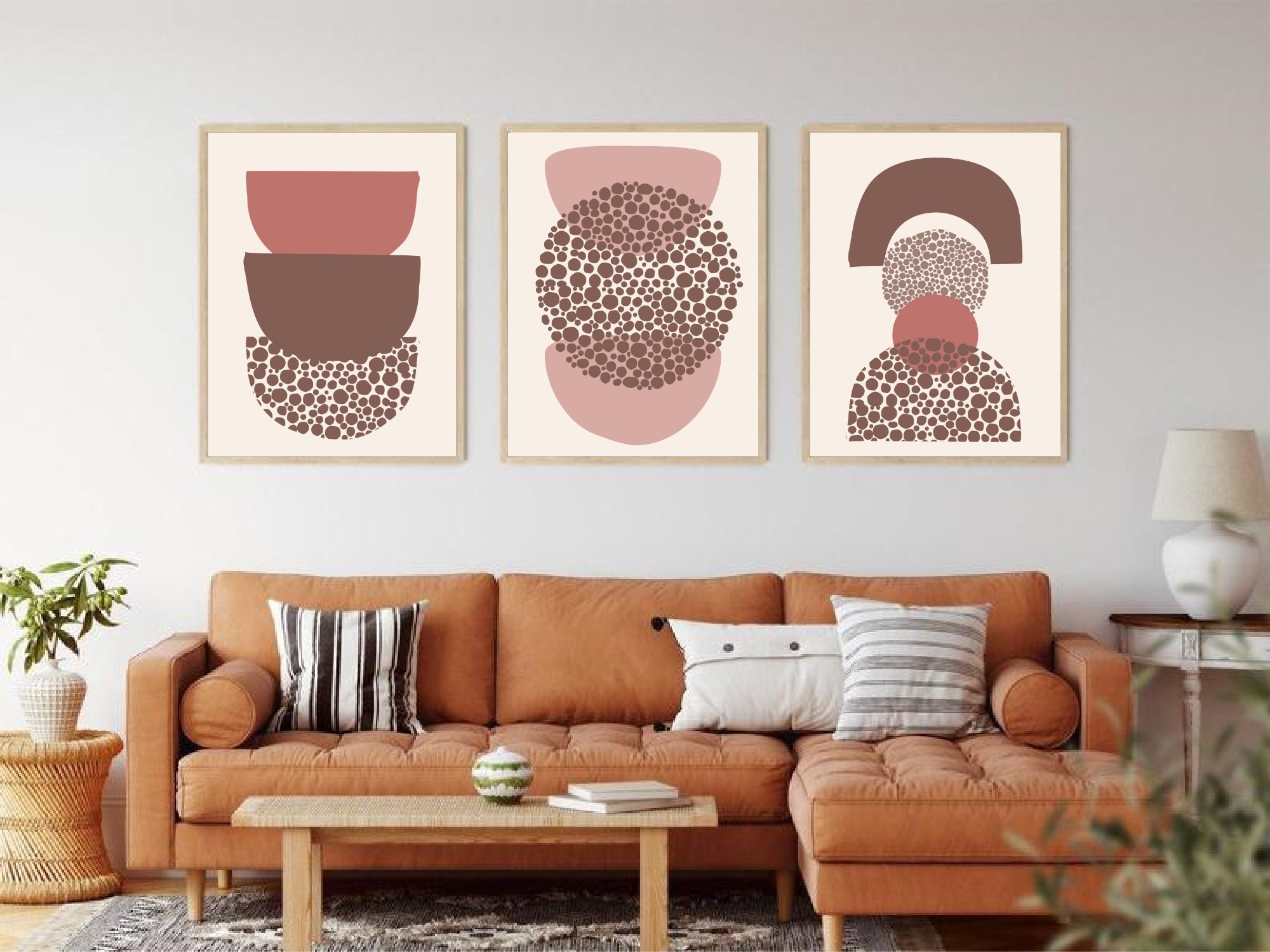 Boho Art Set of 3 Prints Boho Wall Art Abstract Gallery Wall | Etsy