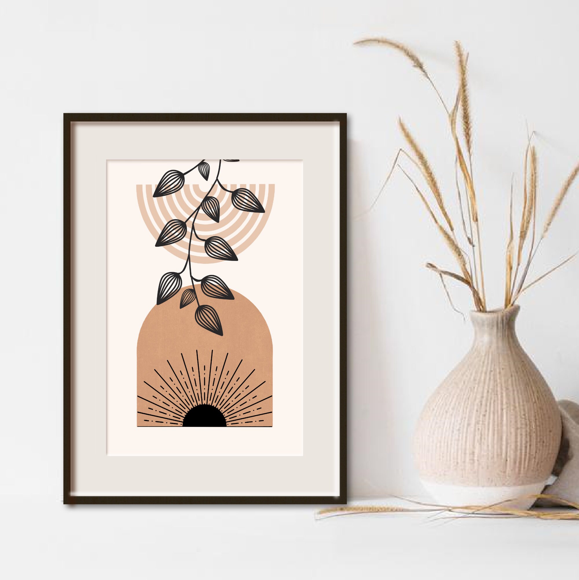 Boho Art Set of 3 Prints Boho Wall Art Abstract Gallery Wall Etsy