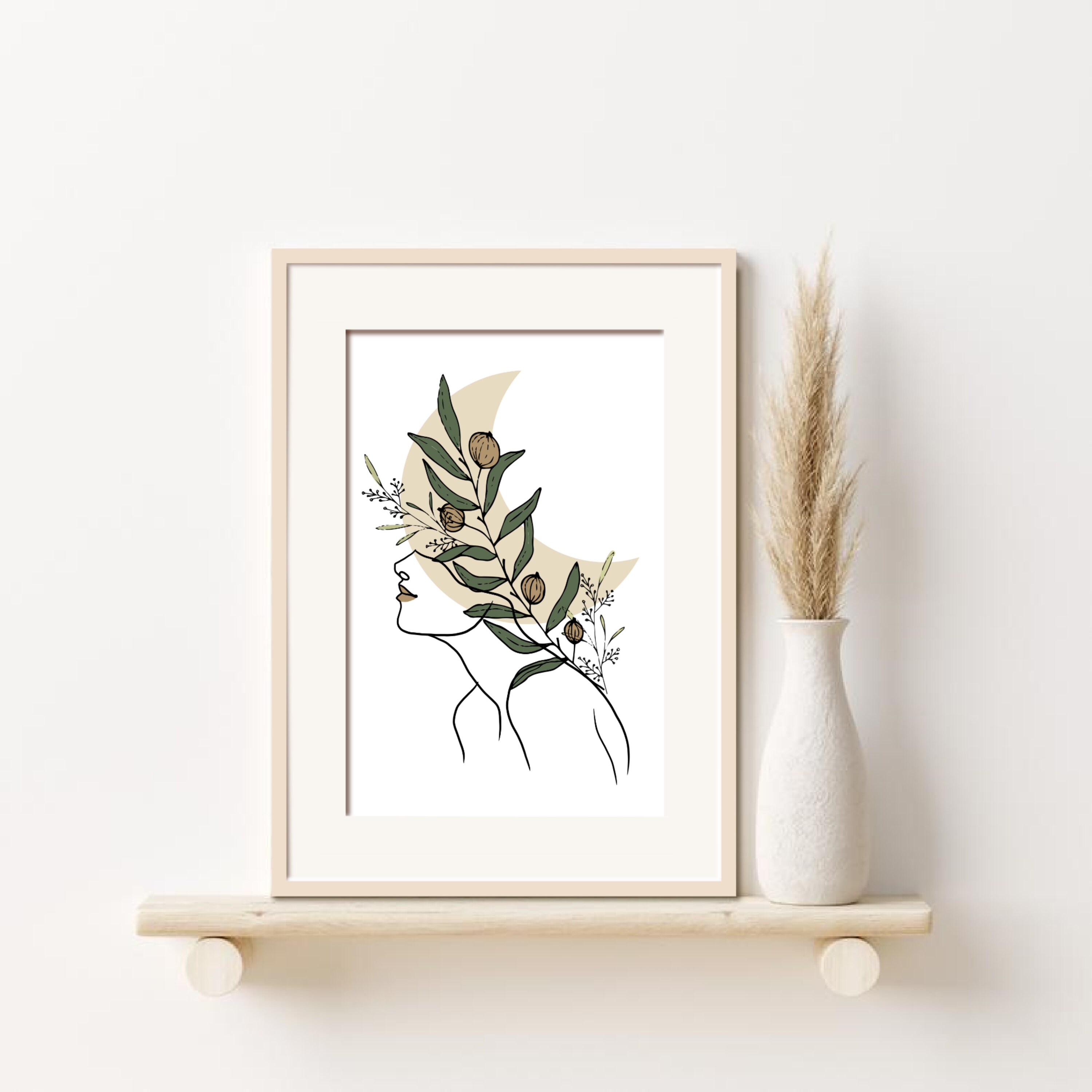 Line wall art set of 3 prints Printable Digital Download Wall Etsy