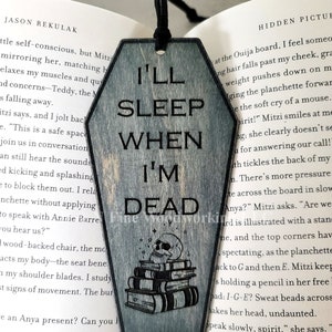 Coffin Bookmark, Skull Bookmark, Skull and Book, Horror Bookmark, Gothic Bookmark, Halloween Bookmark, Spooky Bookmark, Horror Lover Gift
