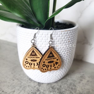 Ouija Planchette Earrings, Spirit Board Earrings, Ouija Board Earrings, Halloween Earrings, Macabre Earrings, Gothic Earrings, Witch Earring