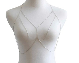 Body chain Layered body chain silver