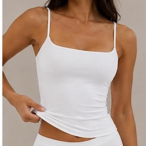 Tank Top, XXS-XL, rückenfreies Spaghetti-Träger-Oberteil, Sommertops, ärmellos, einfaches T-Shirt, Frauen-Grundlagen