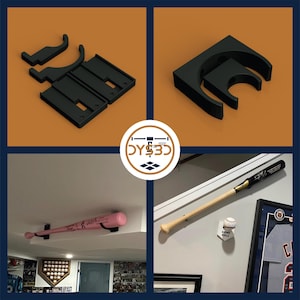 Baseball Bat Mount for Wall Display Sports Memorabilia