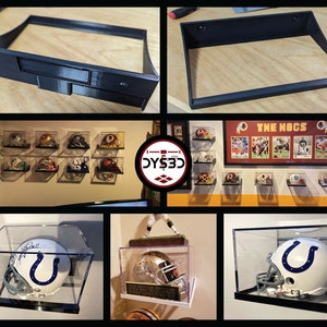 Mini Helmet UV Case Wall Display Holder (Case NOT INCLUDED)