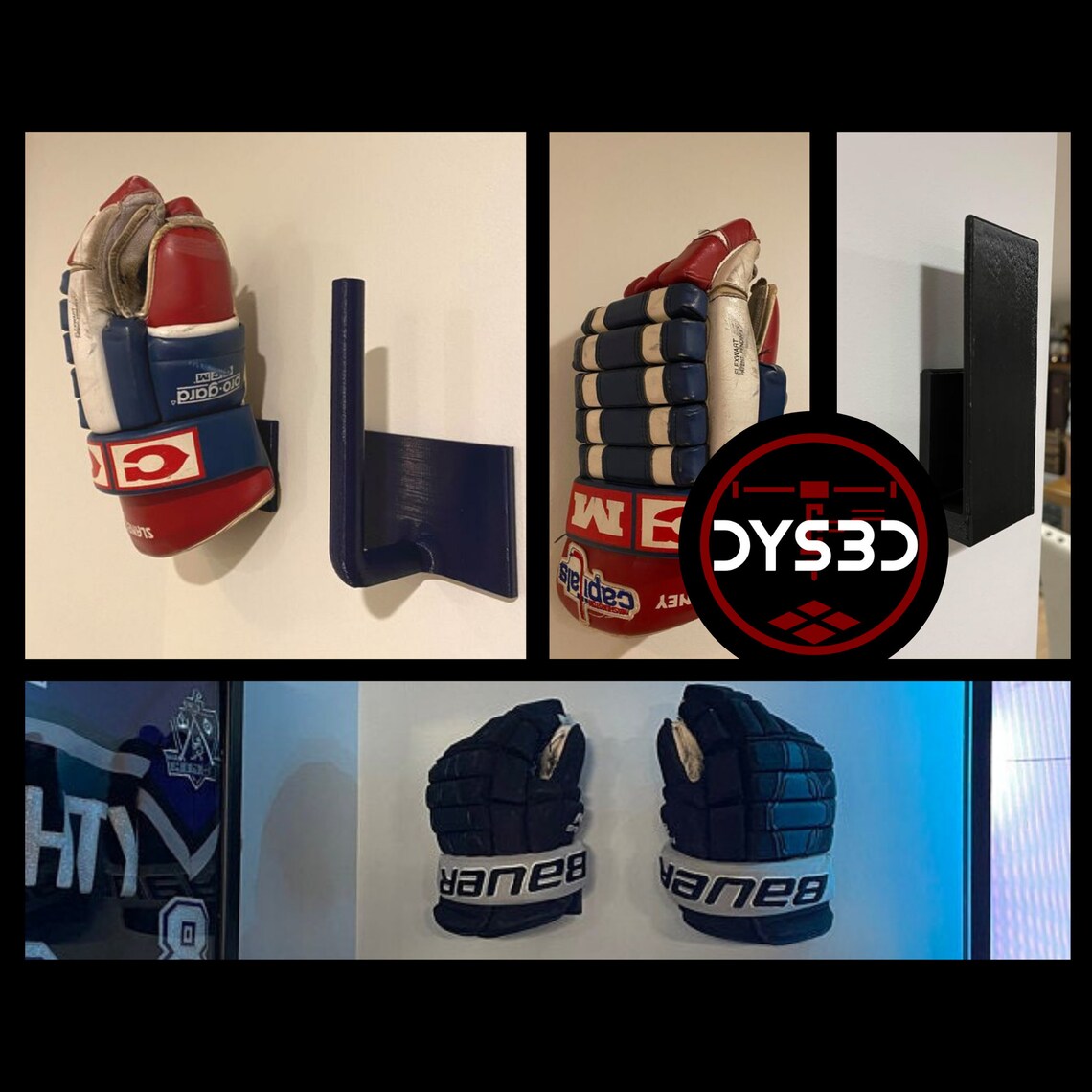 Single Hockey Glove Wall Display Holder Etsy
