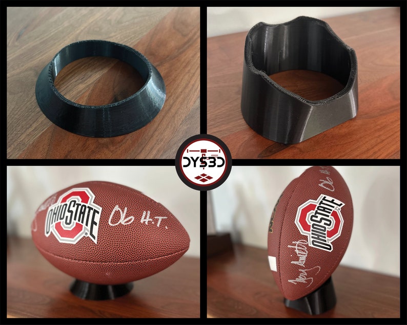 NFL Football Holder, Sports Memorabilia Showcase, Gift for Fans, Shelf Decor, Unique Collector