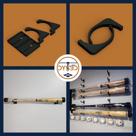 Baseball Bat Tube Wall Display Mount (TUBE NOT INCLUDED)