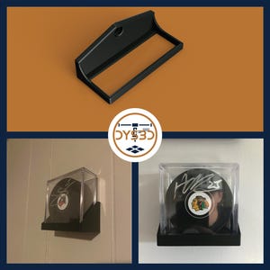 Hockeypuck in case wandhouder voor liefhebbers van sportmemorabilia (KOFFER NIET INBEGREPEN)