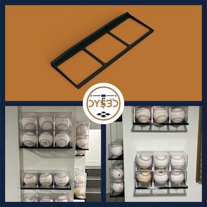 Wall Mount Display for Triple Baseball Uv-Protected Case (CASES NOT INCLUDED)
